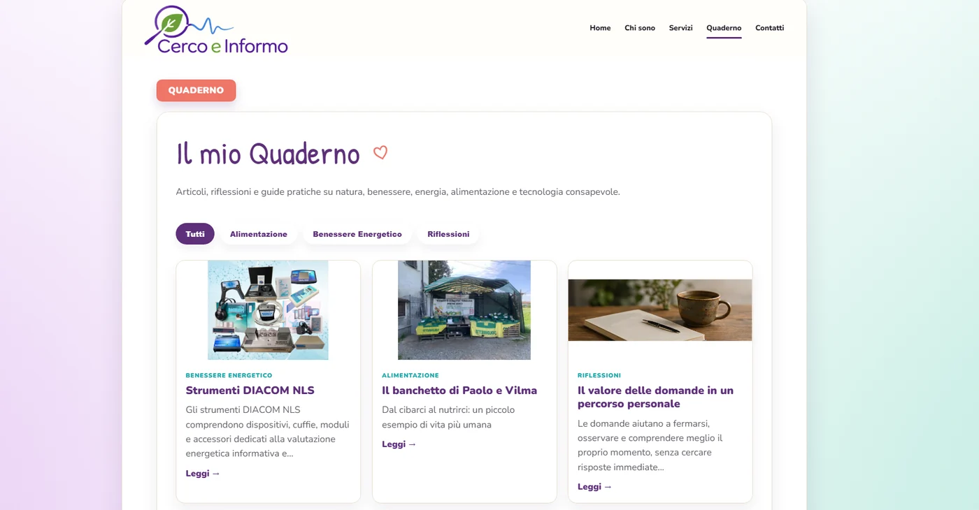 Quaderno Cerco e Informo